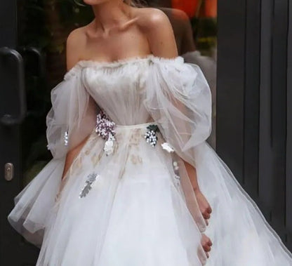 Ariana Tulle Long Whimsical Wedding Gown All Sizes/Colors