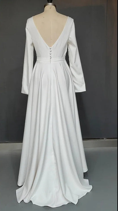 Satin High Low Vintage Wedding Dress All Sizes/Colors