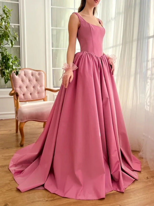 Taffeta A Line Wedding Gown