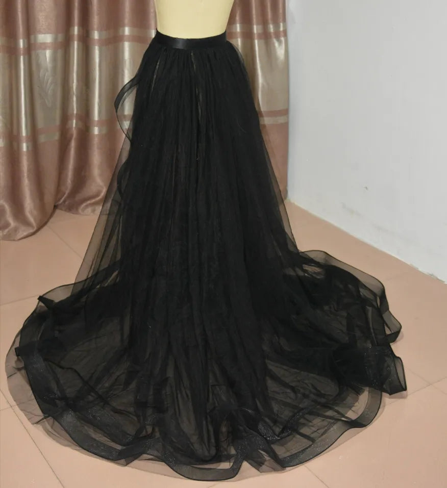 Custom Layered Organza Tulle Detachable Wedding Skirt All Sizes/Colors