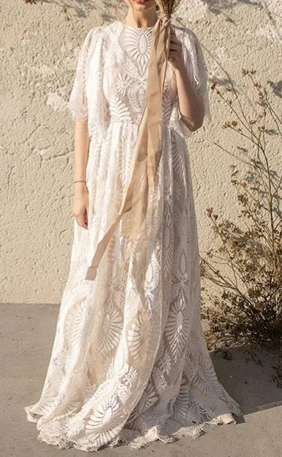 Mary Anne Boho Lace Wedding Gown All Sizes/Colors