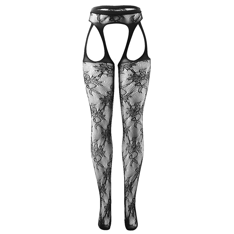 Alice Floral Lace Suspender Pantyhose