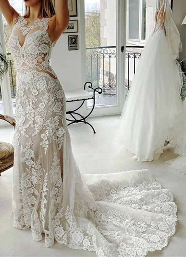 Cara Floral Lace Wedding Gown All Sizes/Colors