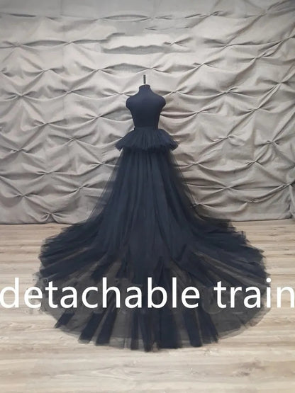 Custom Layered Sheer Tulle Detachable Wedding Train All Sizes/Colors