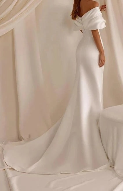 Sexy Satin Mermaid Wedding Gown All Sizes/Colors