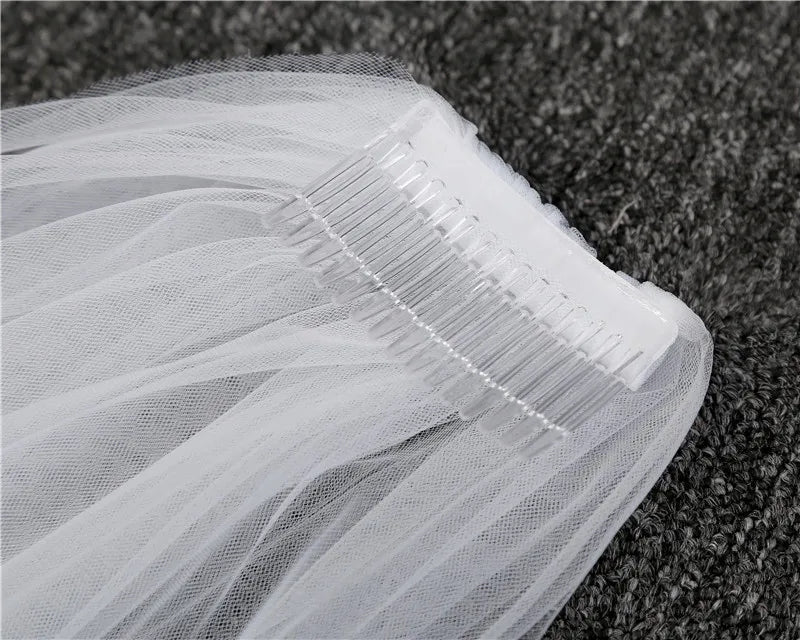 Simple 1 Layer Tulle Varying Lengths Wedding Veil