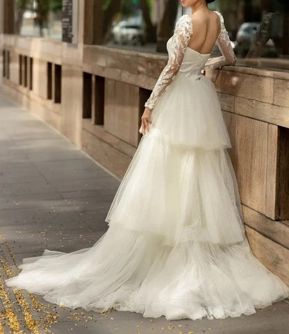 Custom Long Layered Tulle Detachable Wedding Train All Sizes/Colors