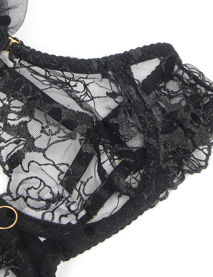 Lacey Flutter Bra Garterbelt Gift Set