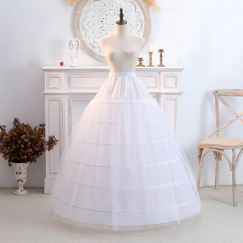 Adjustable 6 Hoop Crinoline Up To 38" Waist