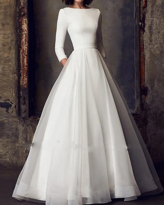 Simple Satin/Organza Wedding Gown All Sizes/Colors