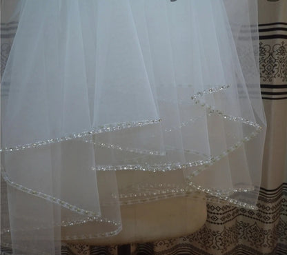 Rhinestone Tulle Wedding Veil All Lengths/Colors