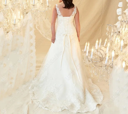 Elegant Sparkle Lace Applique/Tulle Wedding Gown All Sizes/Colors