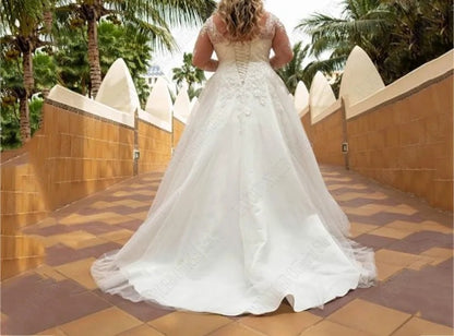 Lace Applique/ Tulle A Line Wedding Gown All Sizes/Colors