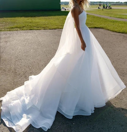 Kelly One Shoulder Organza Wedding Gown All Sizes/Colors