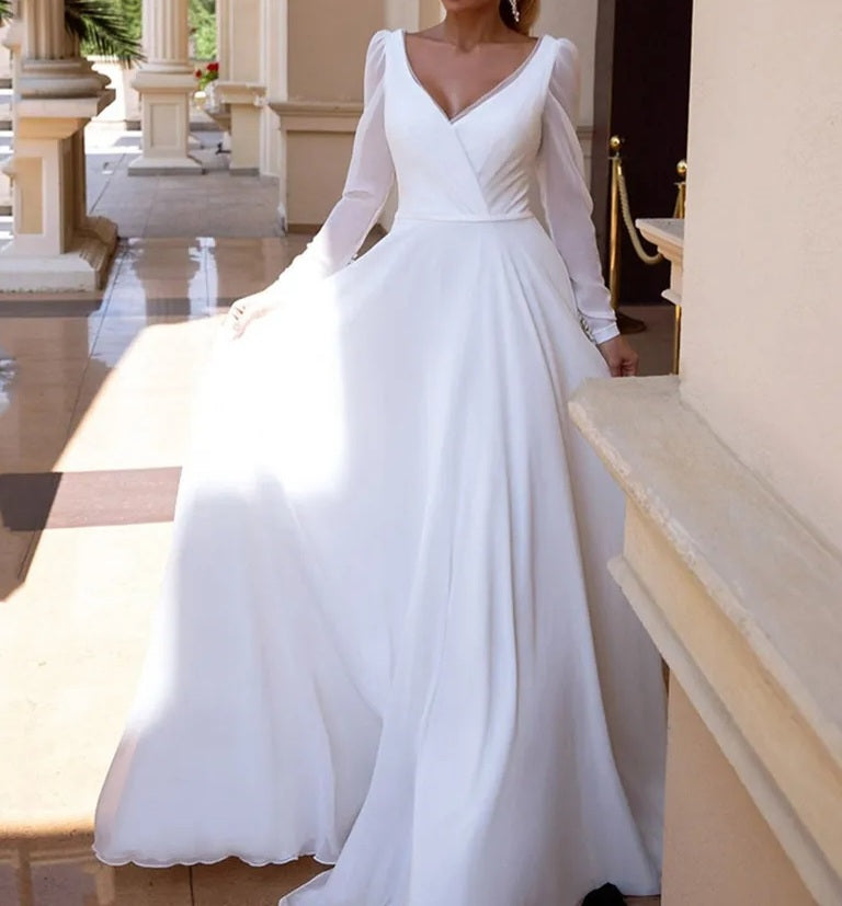 Mara Allover Chiffon Wedding Gown All Sizes/Colors