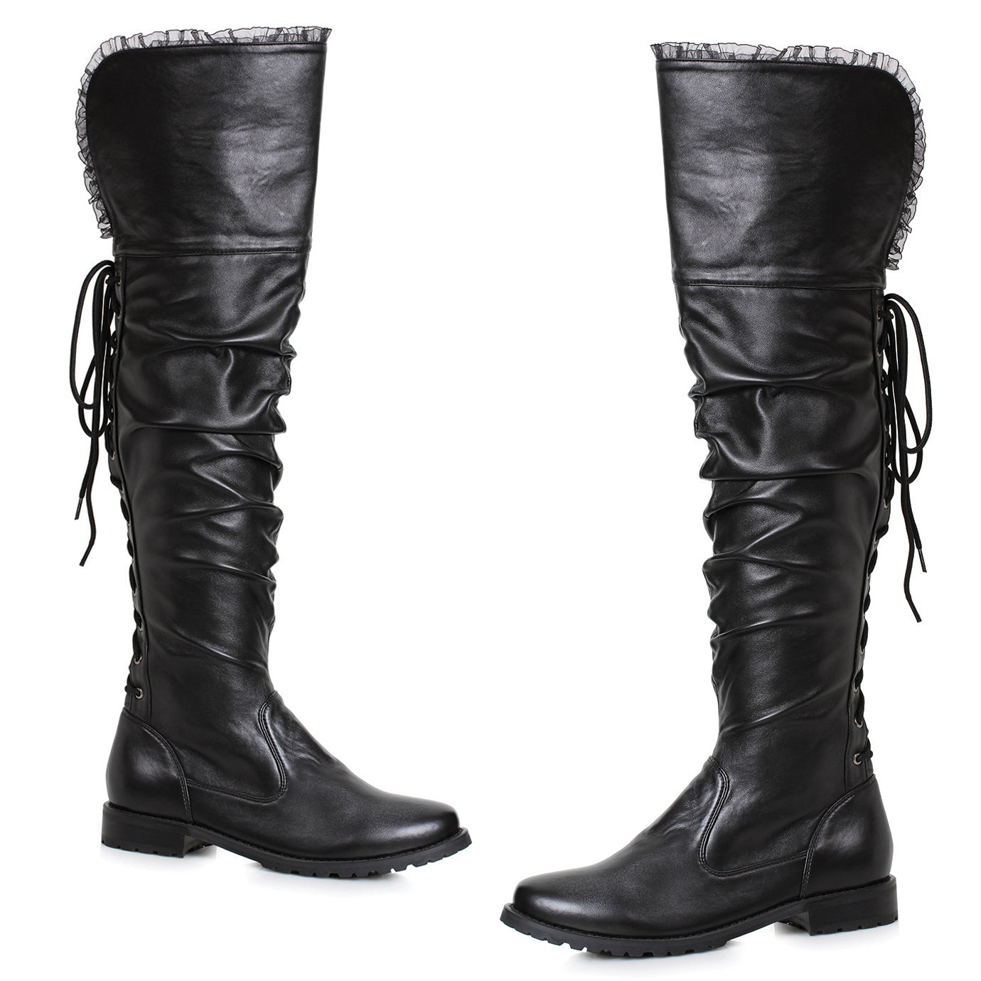 Tyra-181 Victorian/Pirate Faux Leather Boots