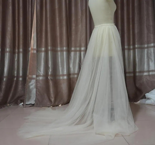 Custom Double Layered Tulle Detachable Wedding Skirt All Sizes/Colors