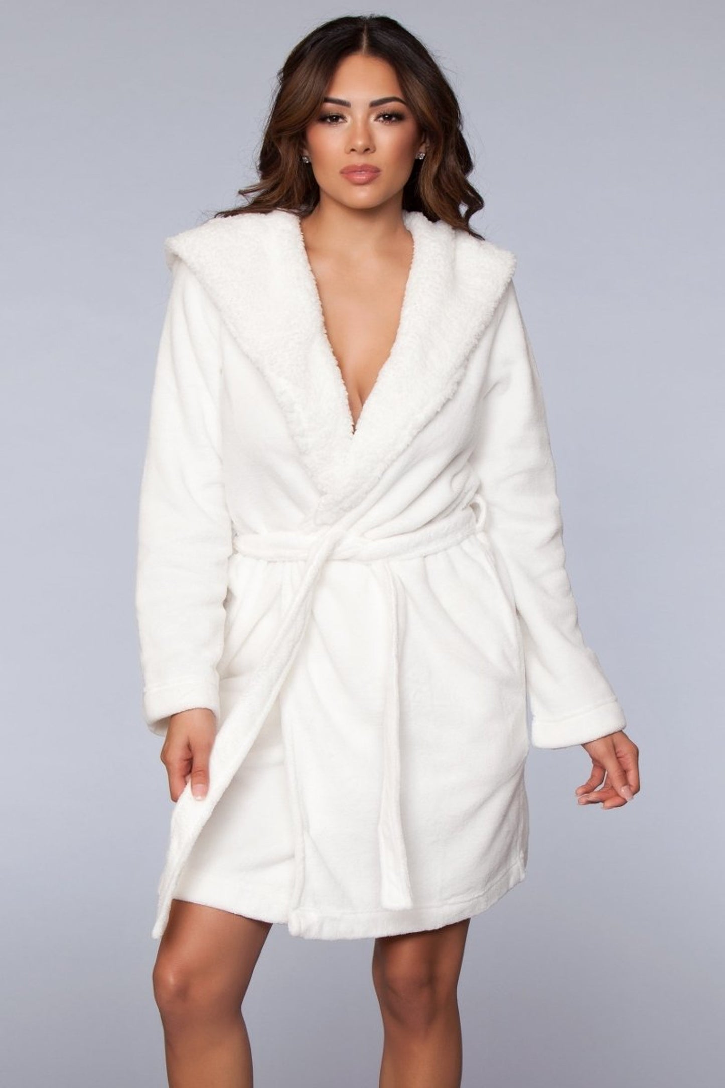 Janet Sherpa Lined Hooded Bathrobe