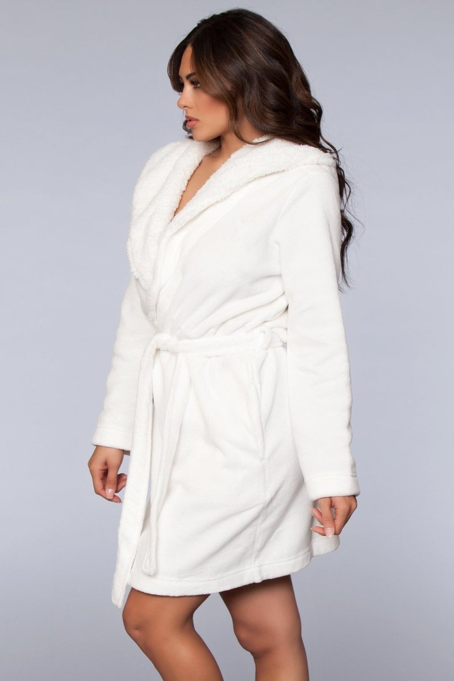 Janet Sherpa Lined Hooded Bathrobe