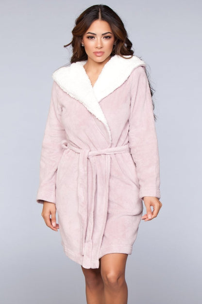 Janet Sherpa Lined Hooded Bathrobe