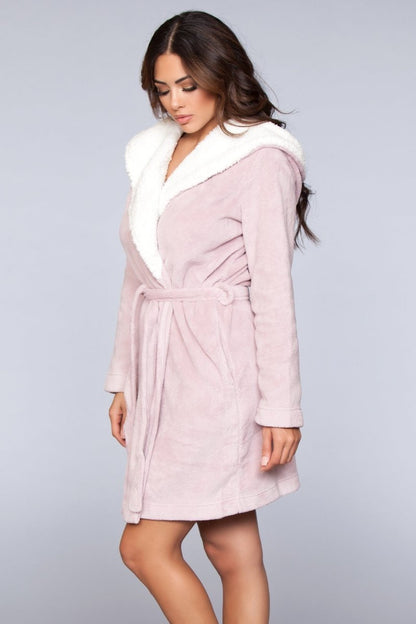 Janet Sherpa Lined Hooded Bathrobe