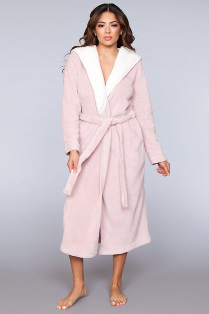 Janet Sherpa Lined Long Bathrobe