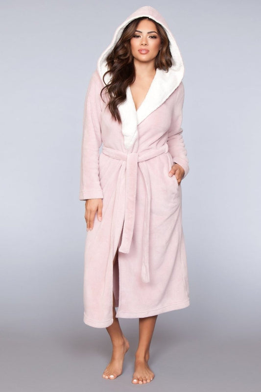 Janet Sherpa Lined Long Bathrobe