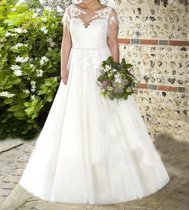 Applique/Tulle A Line Wedding Gown All Sizes/Colors