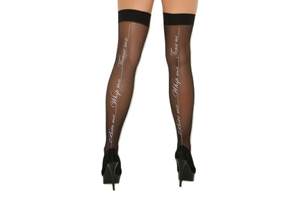 Naughty Screen Printed Thigh High