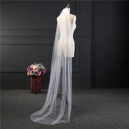 Simple 1 Layer Tulle Varying Lengths Wedding Veil