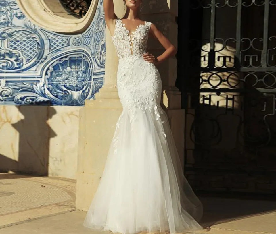 Rosalia Leaf Lace Wedding Gown All Sizes