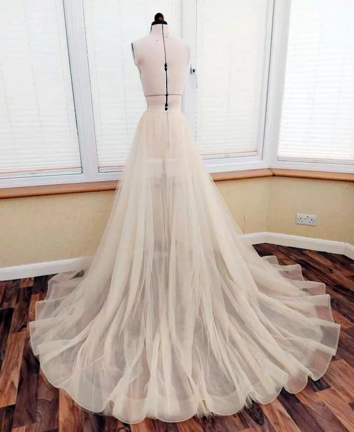 Custom Layered Organza Tulle Detachable Wedding Skirt All Sizes/Colors