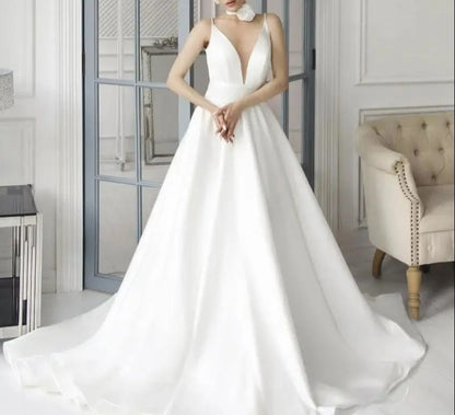 All Over Satin A Line Wedding Gown All Sizes/Colors