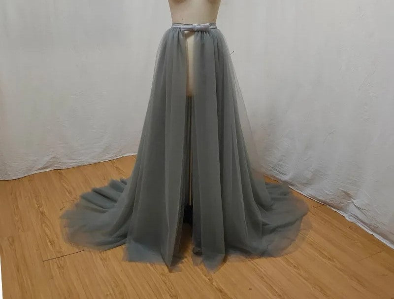 Custom Layered A Line Detachable Chiffon Wedding Skirt All Sizes/Colors