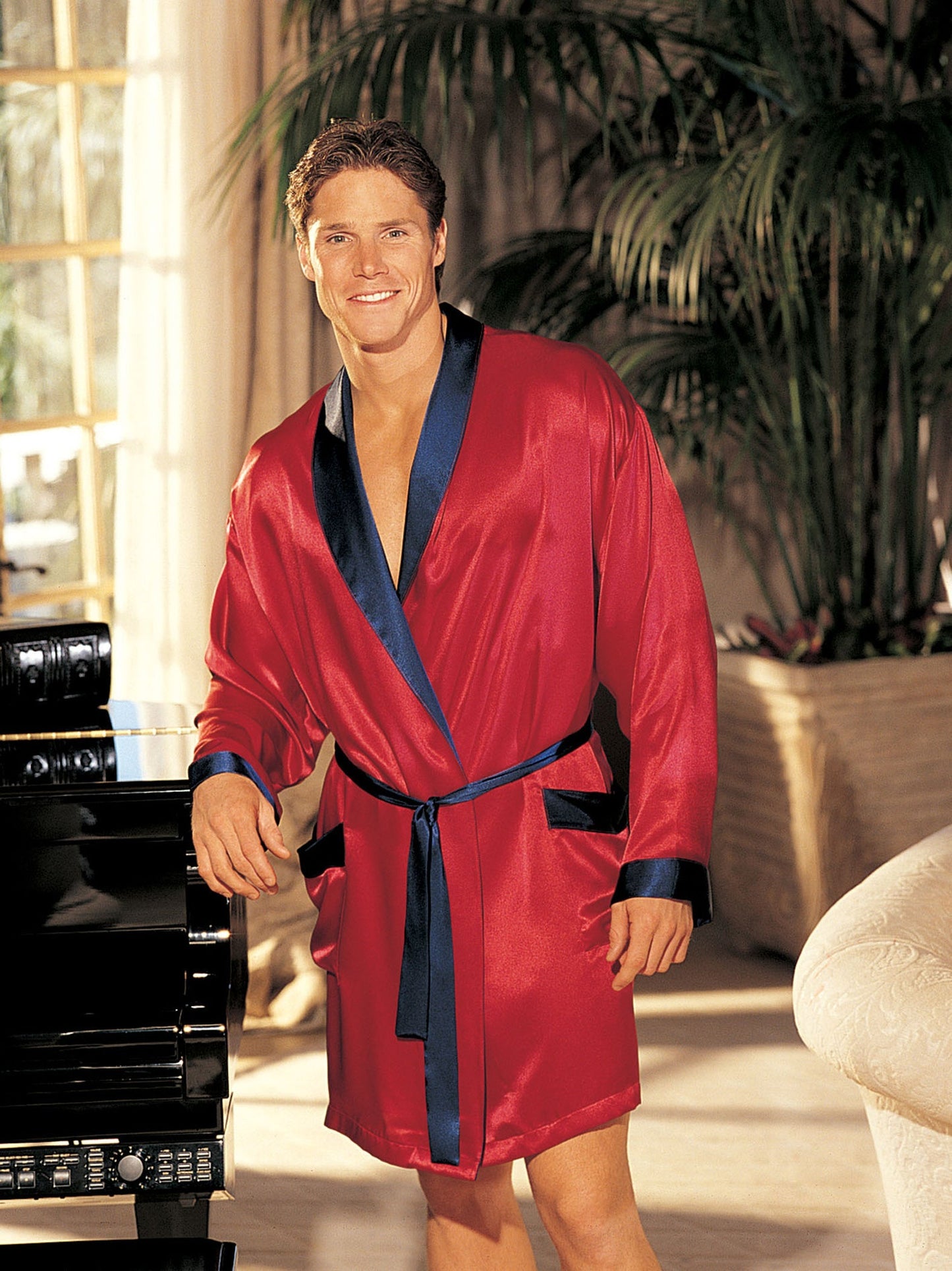 Unisex Charmeuse Reversible Robe