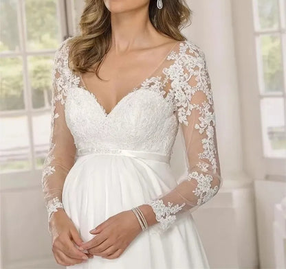 Maternity Chiffon/Lace Wedding Gown All Sizes/Colors