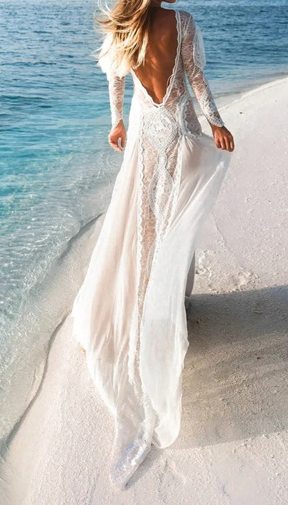 Boho Chiffon/Lace Wedding Gown All Sizes/Colors