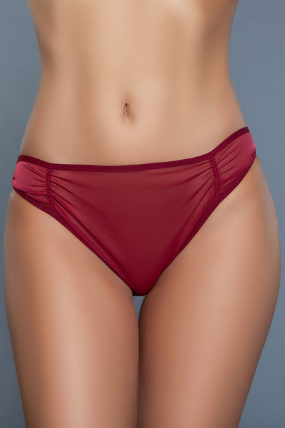 Kendra Ruched Mesh Brazilian 3 Pack Panties