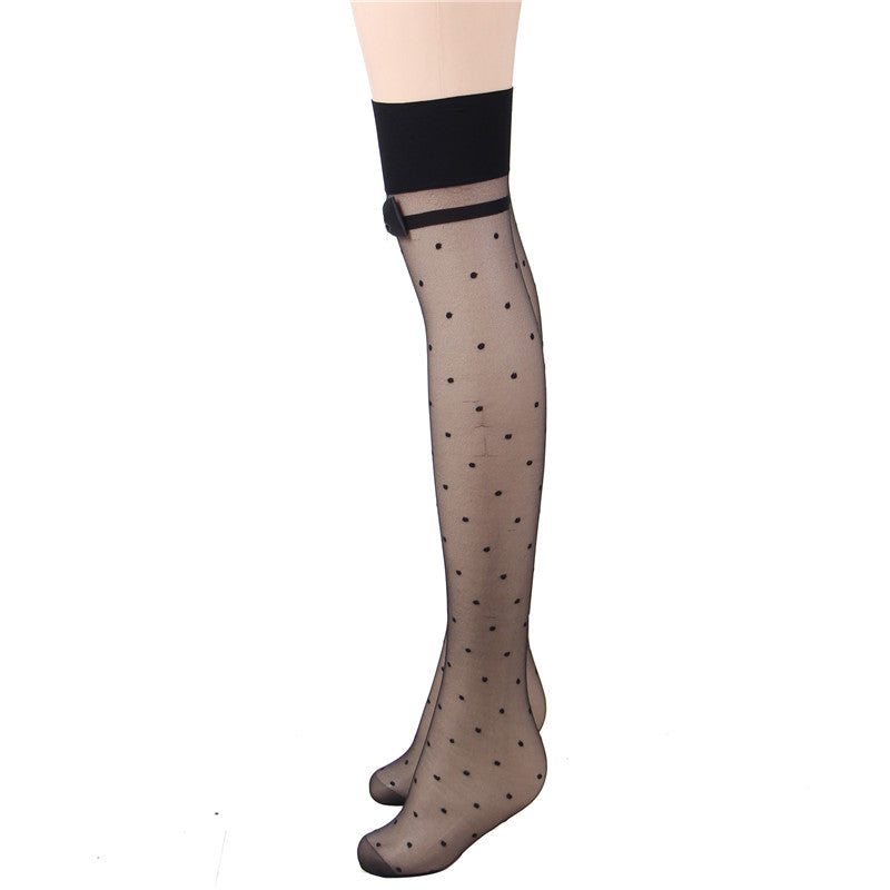 Alice Sheer Polka Dot Bow Stockings