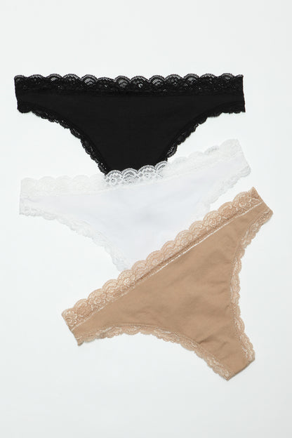 Mandy Cotton Jersey Thong 3 Pack Panties