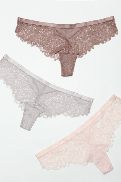 Wren Lace Cheeky 3 Pack Panties