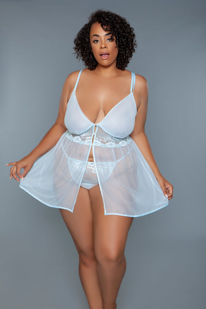 Queen Leona Tulle Babydoll Set