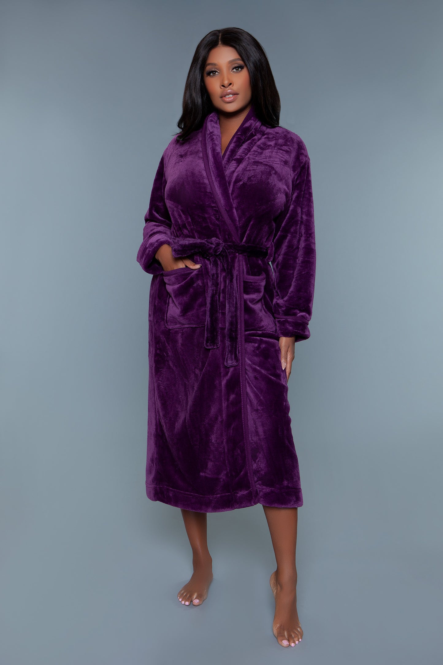 Helena Long Plush Bathrobe