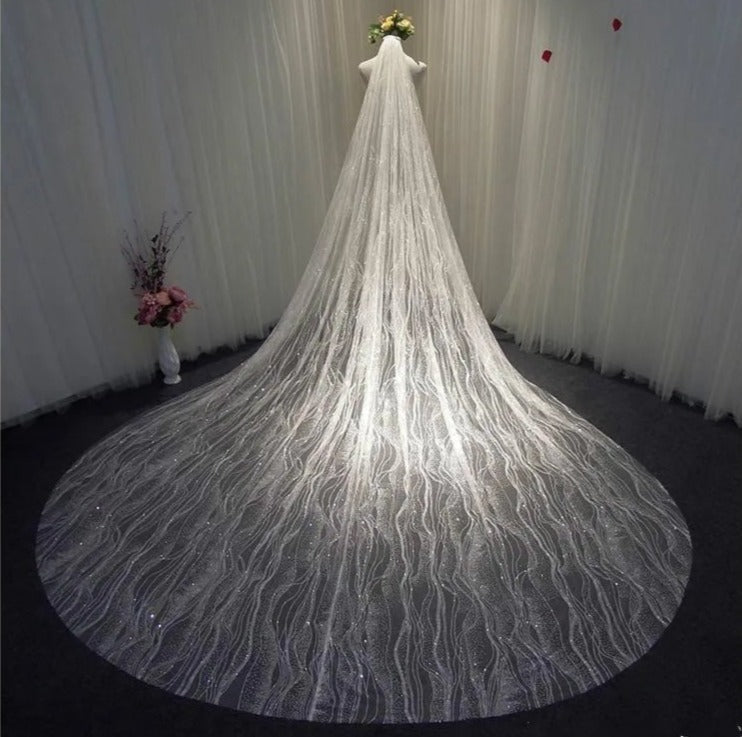 Crystal Sparkle Tulle Chapel/Church Wedding Veil