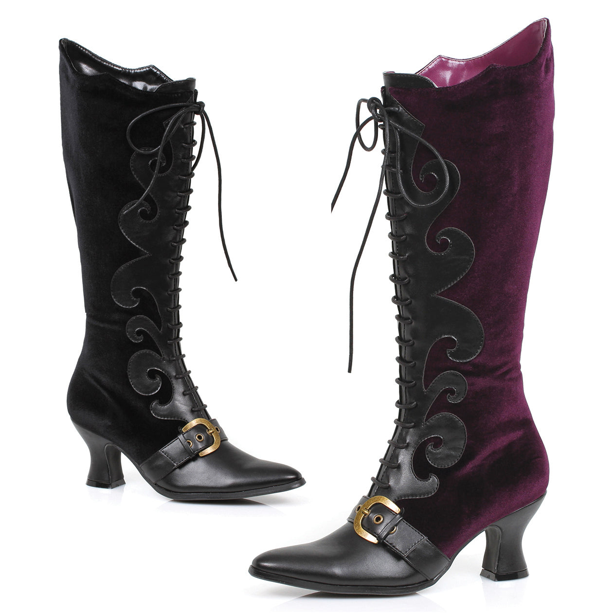 Fain-253 Velvet Witch Boots