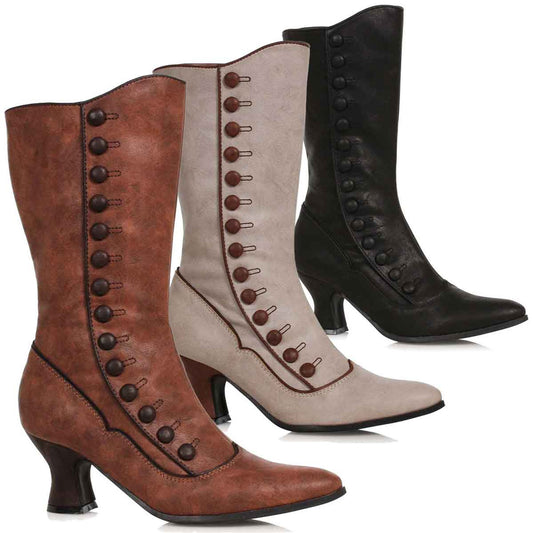 Sonya-253 Victorian Faux Leather Boots