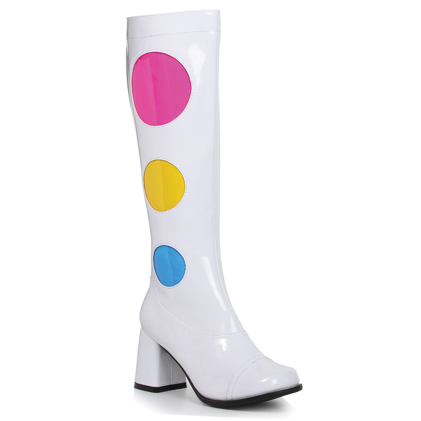 Dotty-300 Patent Dotted Gogo Boots