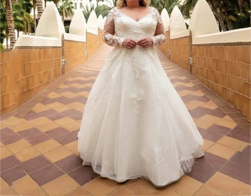 Lace Applique/ Tulle A Line Wedding Gown All Sizes/Colors