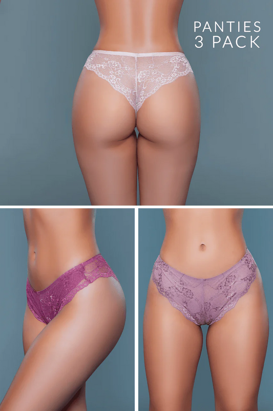 Hadlee Lace Tanga 3 Pack