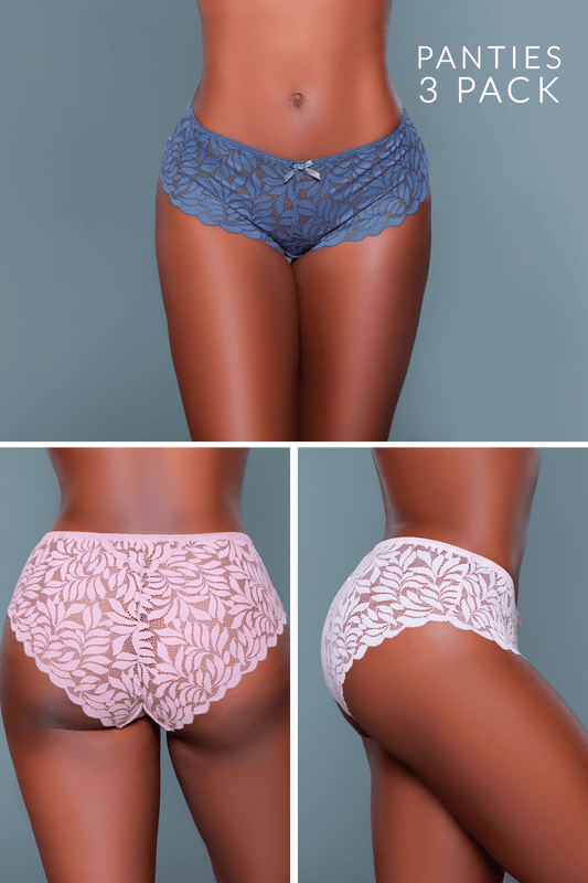 Livvy Lace Hipster 3 Pack Panties